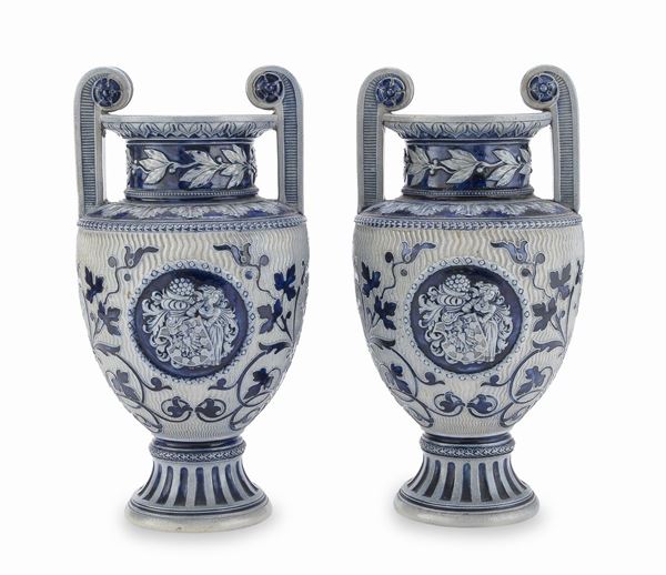 COPPIA DI VASI IN CERAMICA FRANCIA