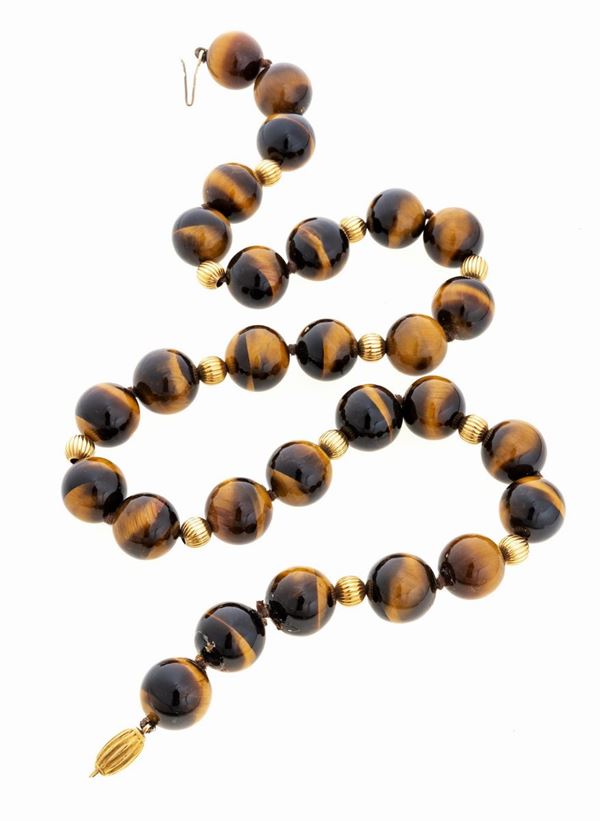 COLLANA IN OCCHIO DI TIGRE