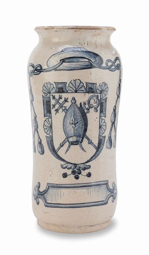 ALBARELLO IN MAIOLICA OFFICINA CAMPANA