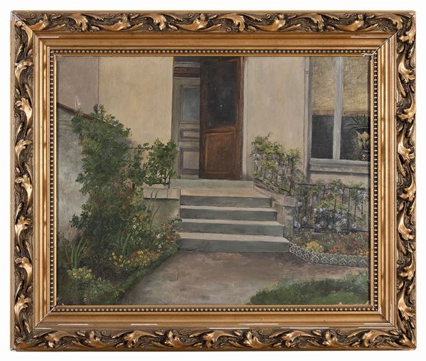 DIPINTO ENTRATA DI CASA FIORITA