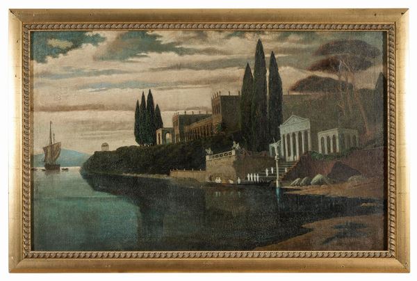 DIPINTO PAESAGGIO POMPEIANO