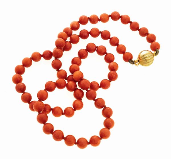 GIROCOLLO IN CORALLO E ORO