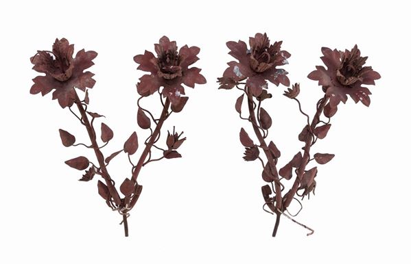 COPPIA DI APPLIQUES IN METALLO