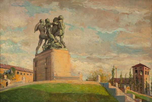DIPINTO MONUMENTO DI GIULIO BARGELLINI