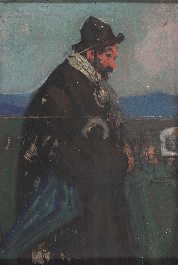 DIPINTO UOMO DI PITTORE TOSCANO