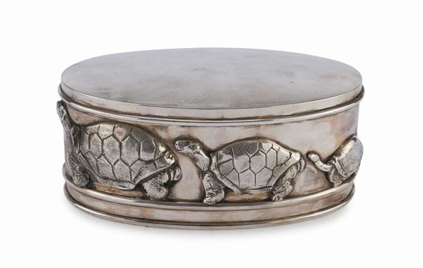 COFANETTO OVALE IN ARGENTO