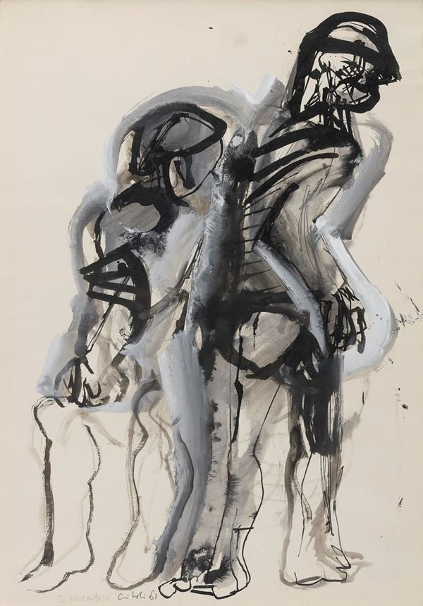 DISEGNO DUE PESCATORI DI CLAUDIO CINTOLI
