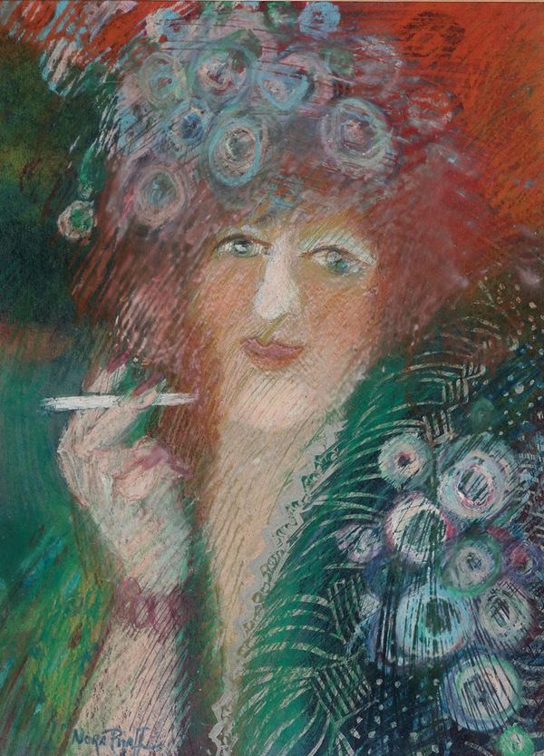 DIPINTO DONNA CON SIGARETTA