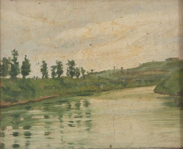 DIPINTO LAGO INIZIO NOVECENTO