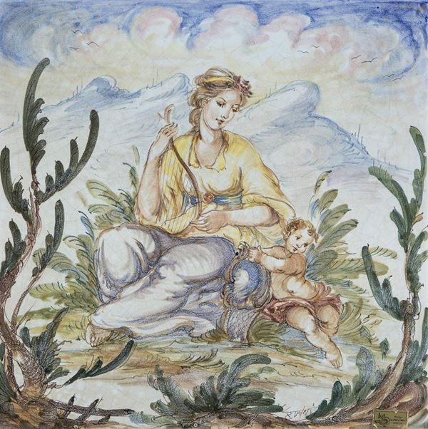 MATTONELLA IN MAIOLICA DI ALBISOLA
