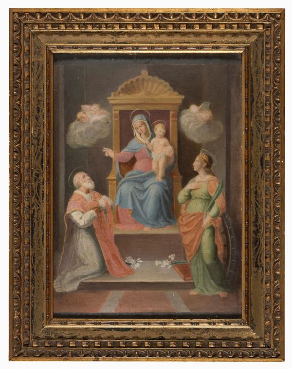 VERGINE IN TRONO DI CESARE FRACASSINI