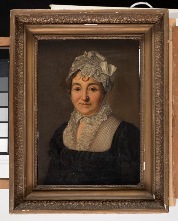 DONNA CON CUFFIETTA DI SCUOLA INGLESE