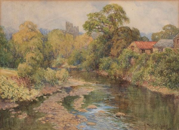 ACQUERELLO PAESAGGIO FRED W. GRAHAM