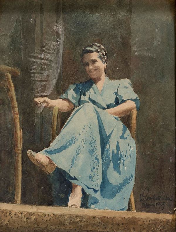 DONNA IN BLU F.TO V. CAMPANELLA