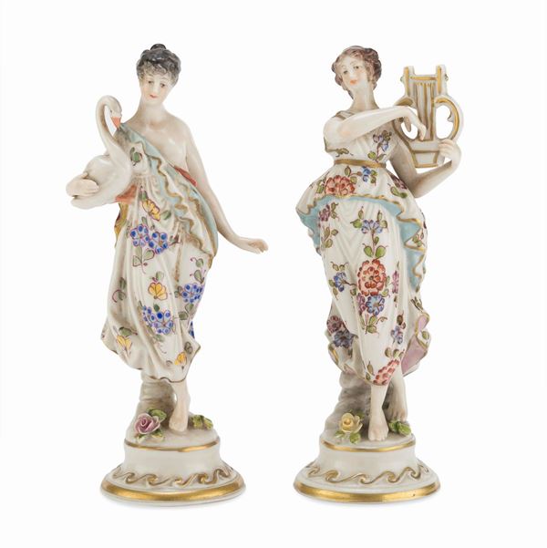 COPPIA DI FIGURINE IN PORCELLANA GINORI