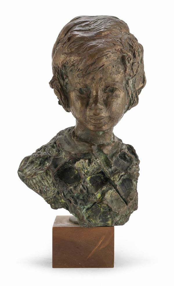 BUSTO DI FANCIULLO DI AUGUSTO MURER