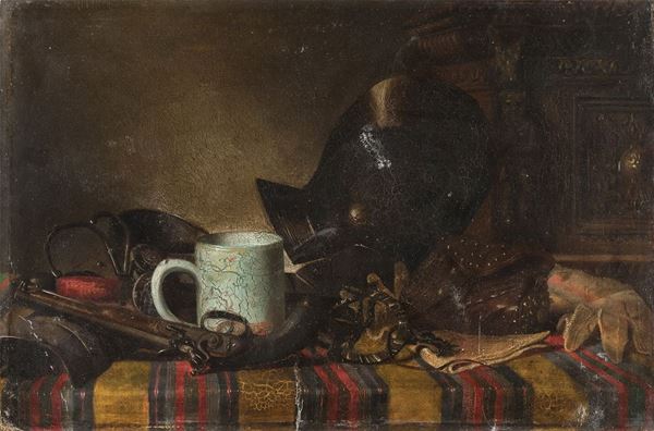DIPINTO NATURA MORTA DI HIPPOLYTE-PIERRE DELANOY