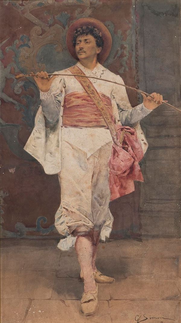ACQUERELLO MOSCHETTIERE DI GUSTAVO SIMONI