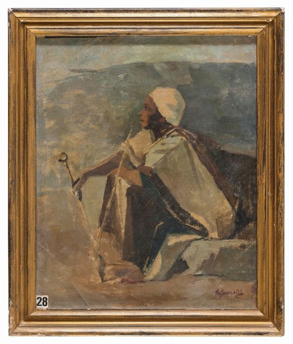 DIPINTO FANCIULLO ARABO DI EUGENIO SCORZELLI