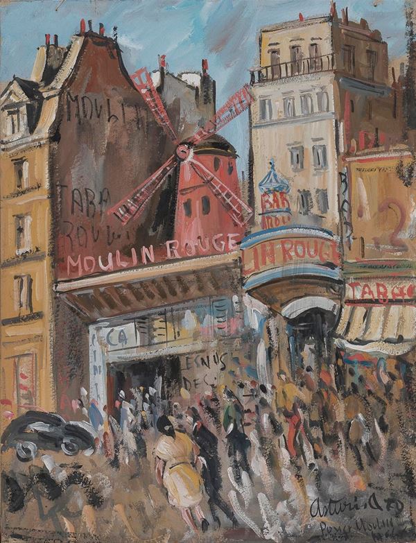 DIPINTO MOULIN ROUGE DI ANTONIO ASTURI