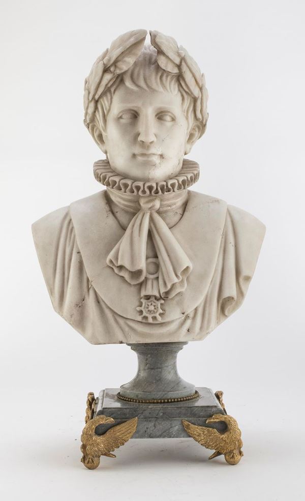 BUSTO DI NAPOLEONE IN MARMO BIANCO