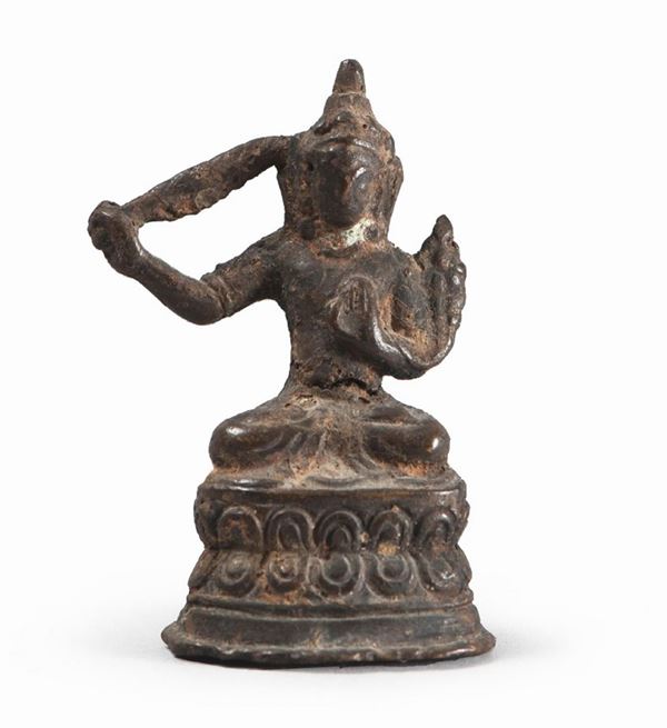 PICCOLO BOTHISATTVA MANJUSHRI TAILANDIA XIX SECOLO