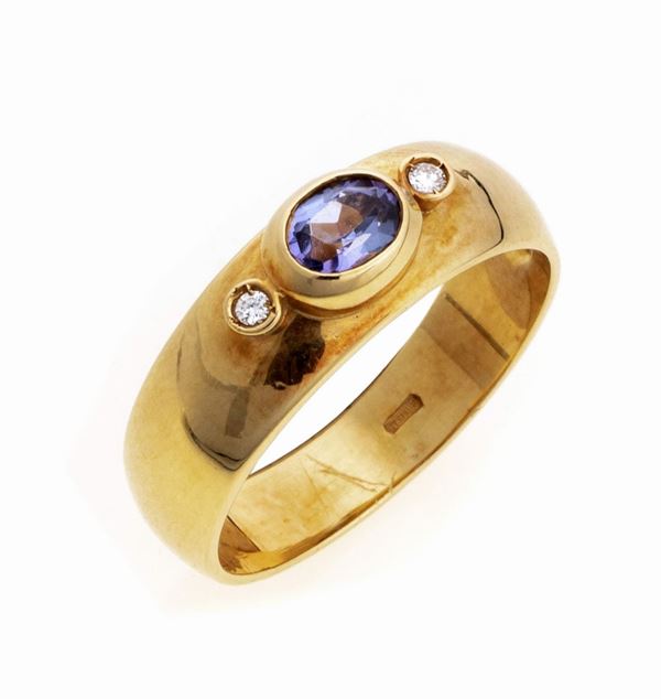 ANELLO CON ZAFFIRI E BRILLANTI
