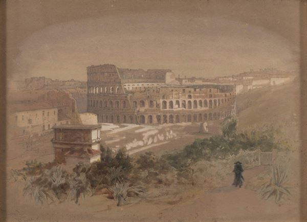 ACQUERELLO COLOSSEO DI THOMAS HART