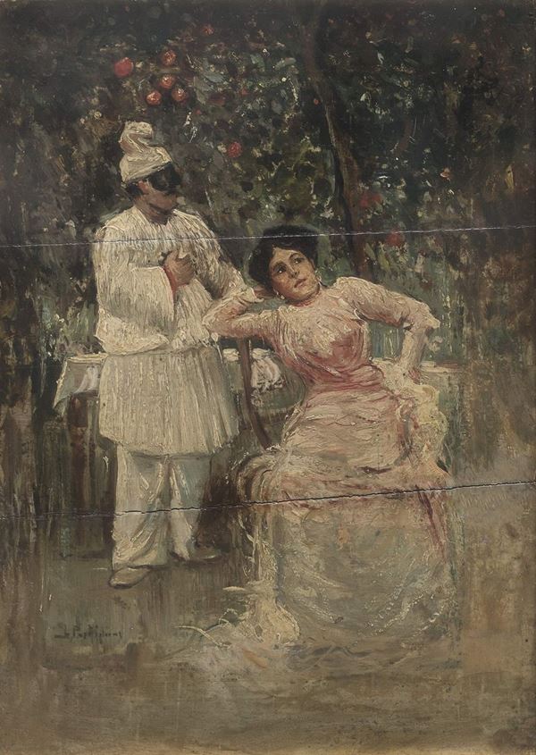 DIPINTO PIERROT F.TO LUCA POSTIGLIONE