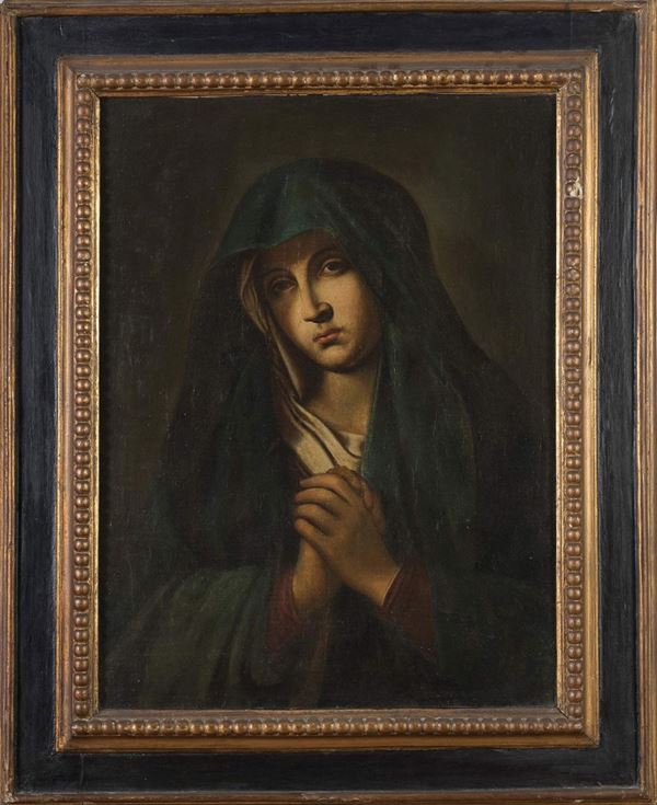 DIPINTO VERGINE IN PREGHIERA DI PITTORE ROMANO