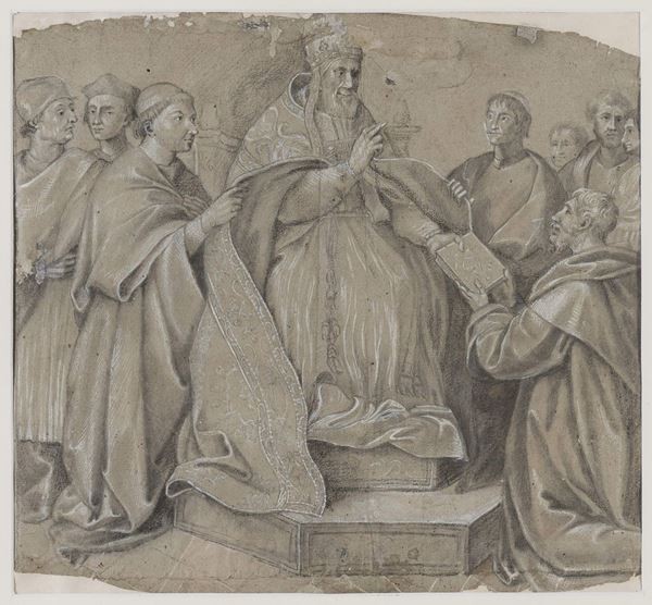 DISEGNO SCENA STORICA DELLA SCUOLA DI RAFFAELLO SANZIO