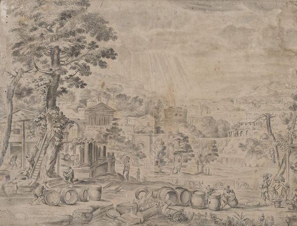 MATITA VENDEMMIA ATTRIBUITA A JAN FRANCOIS MILLET