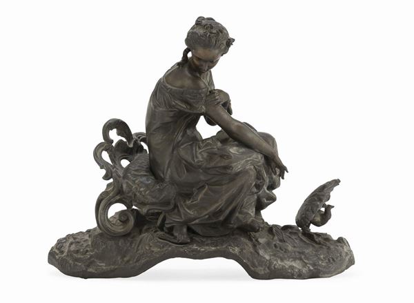 BRONZO DONNA SEDUTA