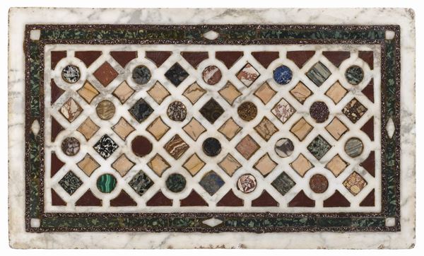 PIANETTO IN COMMISSO DI MARMI ANTICHI