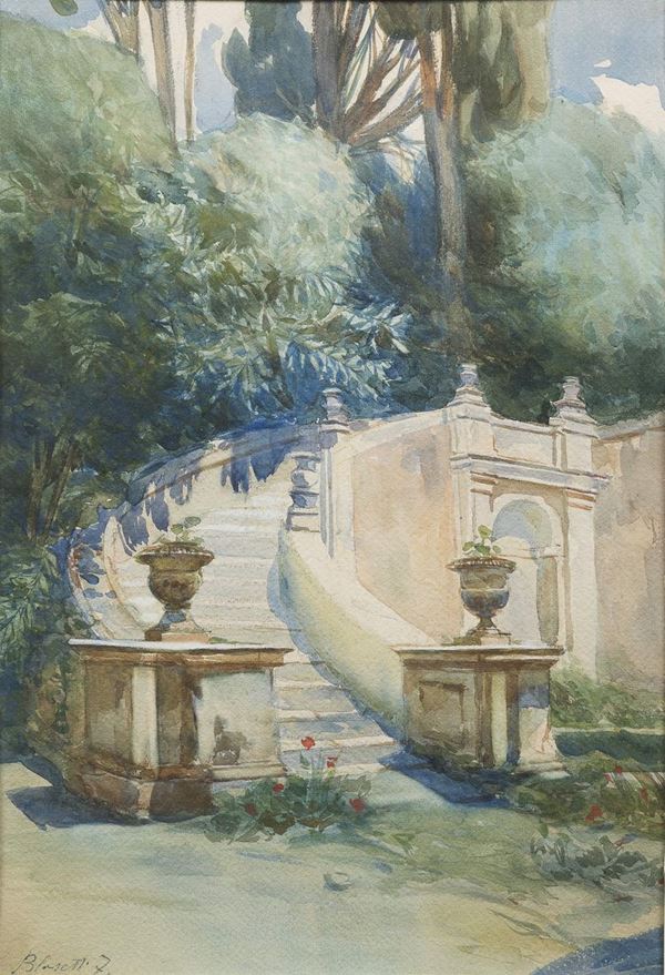 PASTELLO SCALINATA F.TO BLASETTI