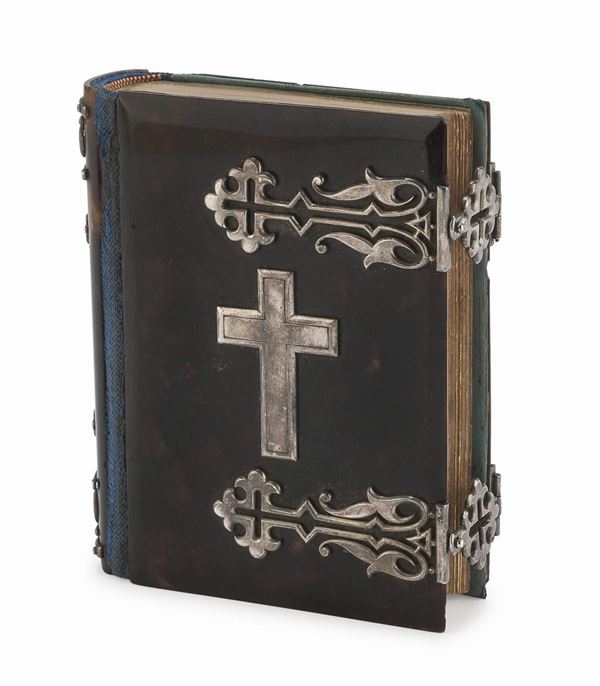 MANUALE IN TARTARUGE E ARGENTO, PUNZONE MILANO 1879