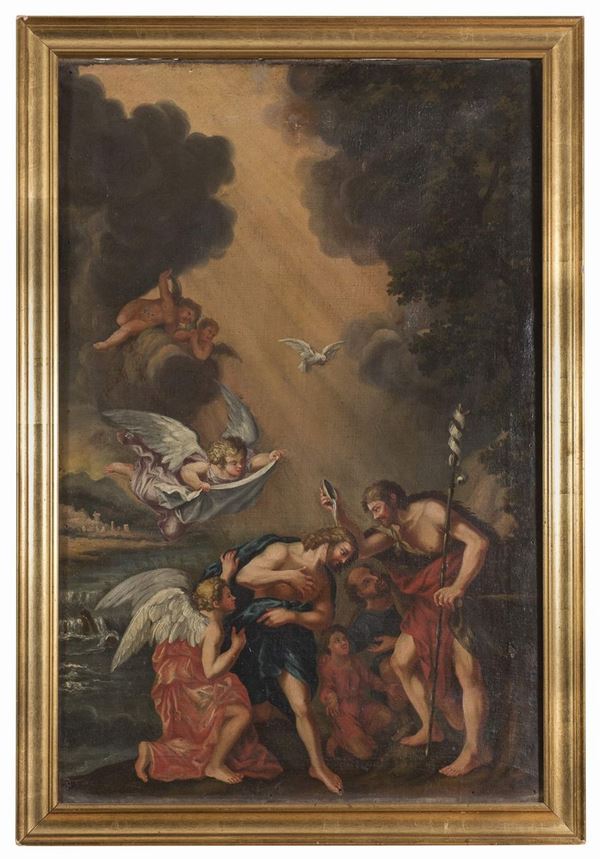 BATTESIMO DI CRISTO DI PITTORE ROMANO