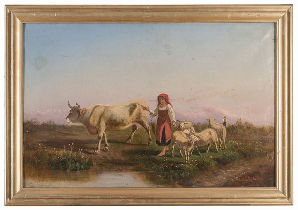 DIPINTO PASTORELLA DI ANTONIO MILONE