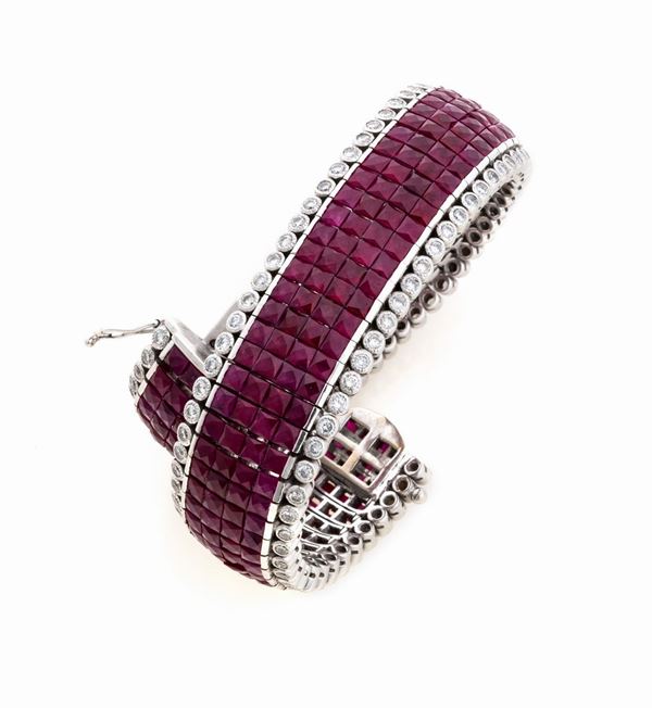 BRACCIALE CON RUBINI E BRILLANTI