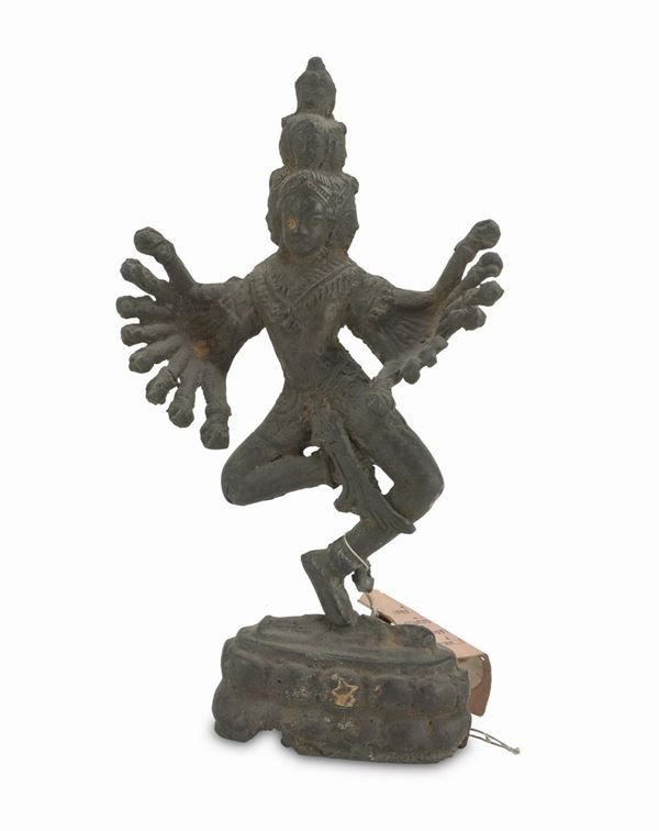 GANESH IN BRONZO, CINA FINE XIX SECOLO