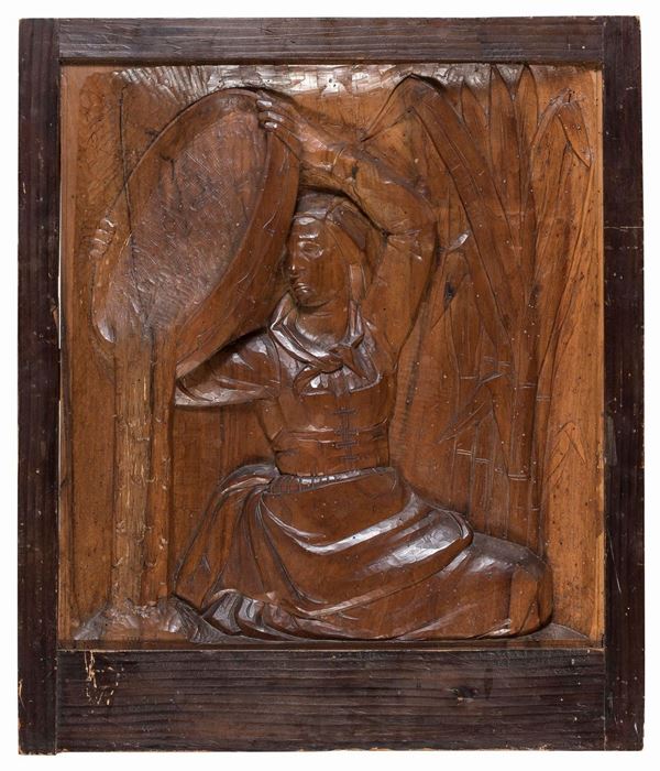 BASSORILIEVO IN LEGNO DI CARMINE TRIPODI