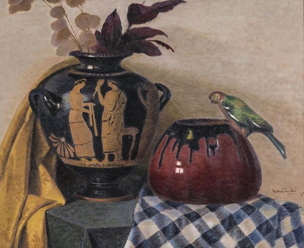 DIPINTO DUE VASI DEL PRIMO NOVECENTO