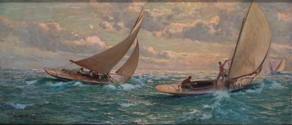 DIPINTO REGATA DI CESARE BENTIVOGLIO