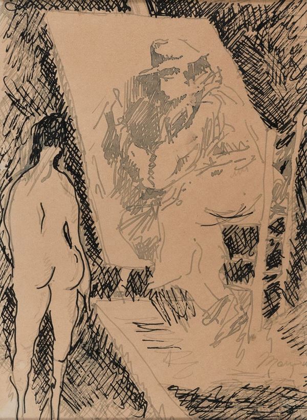 CHINA STUDIO DEL PITTORE F.TO HENRY MANGUIN
