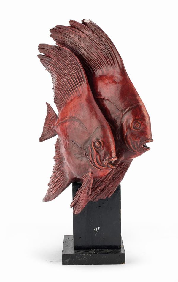 SCULTURA PESCI DI GUIDO CACCIAPUOTI