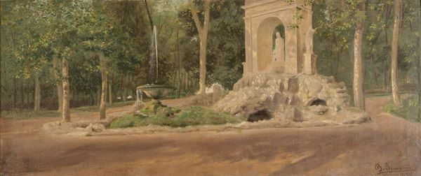 DIPINTO VILLA BORGHESE F.TO B. SIMEONI