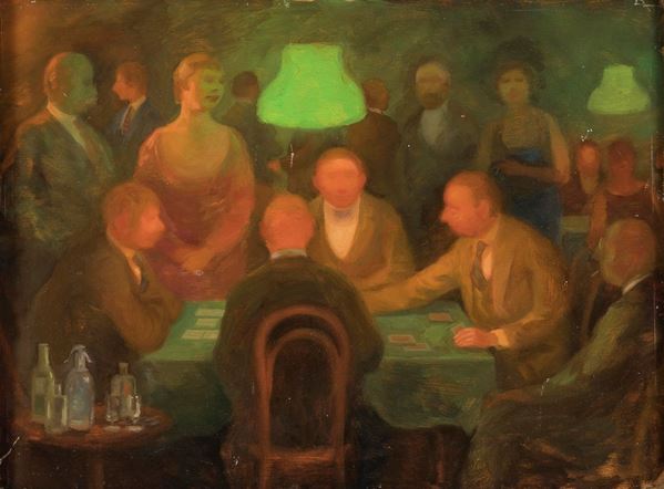 DIPINTO SALA DA GIOCO DEL NOVECENTO