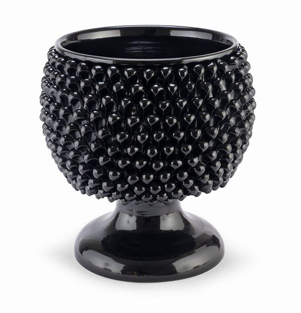 GRANDE VASO IN CERAMICA NERA