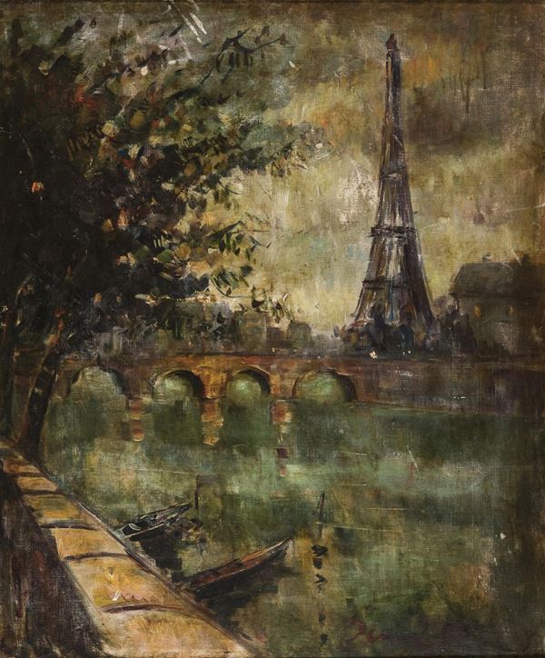 PAESAGGIO CON LA TOUR EIFFEL