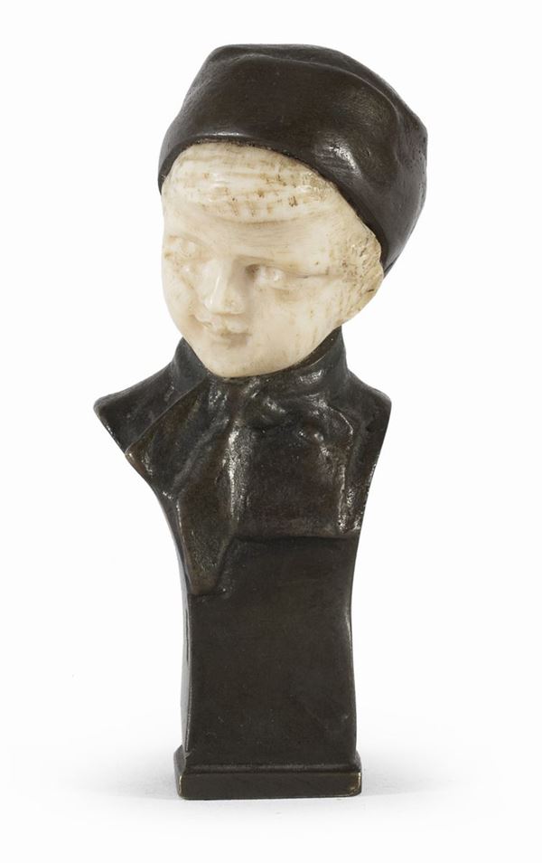 SIGILLO IN BRONZO E AVORIO
